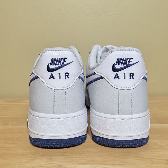 Nike Air Force 1 \'07 Embroidered Swoosh Photon Dust Navy FJ4211-002 Men\'s Size 9